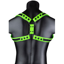 Ouch! Glow Harnais phosphorescent Sling Glow Noir-Vert Néon